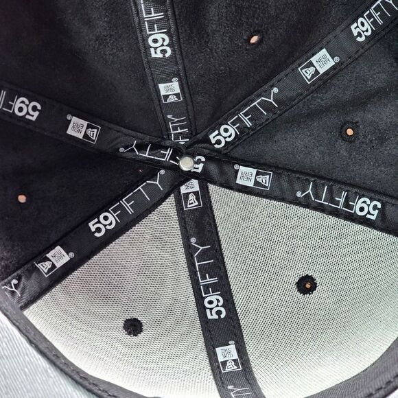 New Era Golden State Warriors Leather Hat Cap Black Yellow 59FIFTY 7 1/8 Curry - Picture 12 of 14